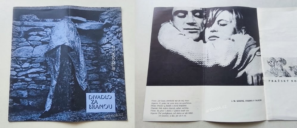 Divadlo za branou - Michel de Ghelderode: Maškary z Ostende. / Josef Topol: Kočka na kolejích. 1965.