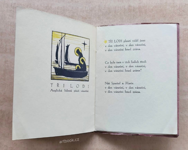 Tři lodi. Anglická lidová píseň vánoční. - 1936, Olomouc, B. Valihrach.