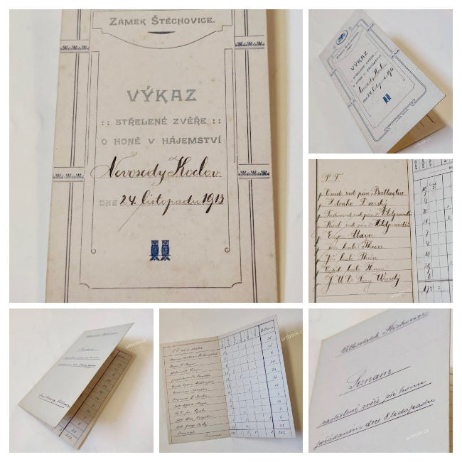 Šlechta - ZÁMEK ŠTĚCHOVICE. Quido svob. pán Battaglia, Jiří hrabě Thun ad.