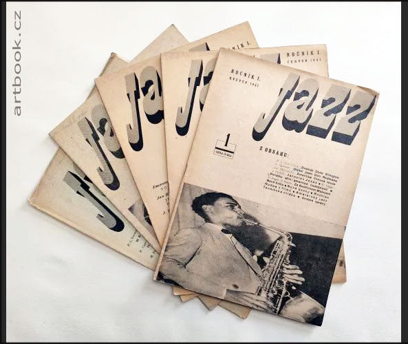 JAZZ. List věnovaný jazzu a moderní hudbě. - Ročník I. 1947. 5 sešitů, kompletní ročník.