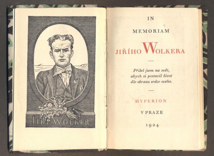IN MEMORIAM JIŘÍHO WOLKERA. - 1924. Edice Hyperion sv. 20. J. Seifert, K. Teige, V. Nezval, K. Biebl ...
