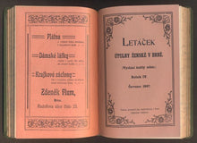 LETÁČEK ÚTULNY ŽENSKÉ V BRNĚ. Roč. IV. 1906 - 1907.