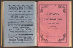 LETÁČEK ÚTULNY ŽENSKÉ V BRNĚ. Roč. VII. 1909 - 1910.