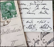 Mikoláš Aleš (18.11.1852 - 10.7.1913). Český malíř. - 3x Alšův rukopis, podpis, dat. 1910.