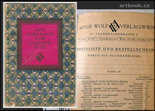 Der Almanach vom schönen Buch. Artur Wolf, 1924.