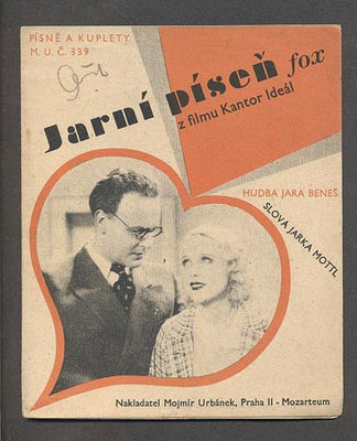 Anny Ondráková; Karel  Lamač - KANTOR IDEÁL. "JARNÍ PÍSEŇ". - 1932.
