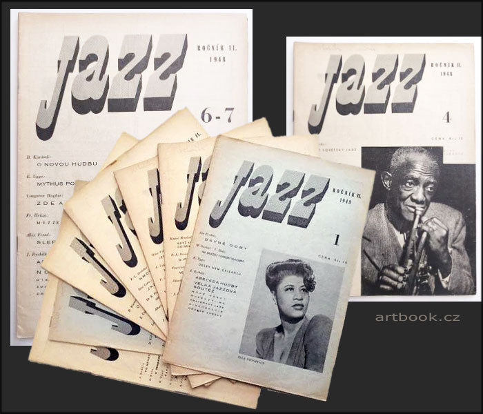 JAZZ. List věnovaný jazzu a moderní hudbě. - Ročník II. 1948. 7 sešitů, (chybí číslo 2).