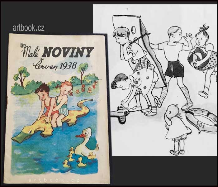 "Malé noviny" Měsíčník firmy Baťa. Červen, 1938. - propagační časopis, hračky, boty, osvěta.