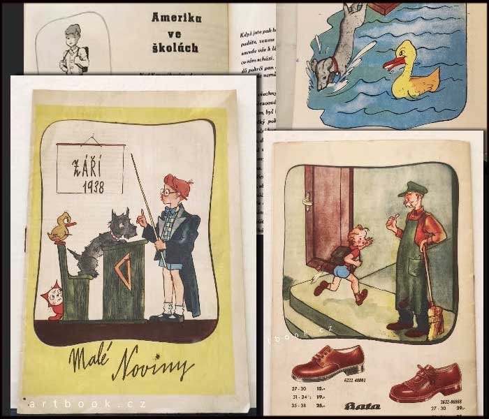 "Malé noviny" Měsíčník firmy Baťa. Září, 1938. - propagační časopis, hračky, boty, osvěta.