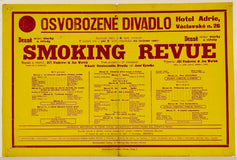 VOSKOVEC & WERICH: SMOKING REVUE. Osvobozené divadlo. Václavské n. 28, hotel Adrie. (od září 1928).