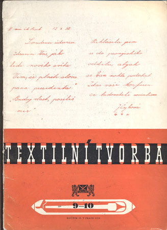 TEXTILNÍ TVORBA. - Roč. II., č. 9 -10. 1950.