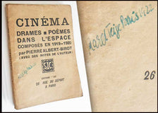 ALBERT-BIROT, PIERRE: CINÉMA. Drames. Poèmes dans l’espace composés en 1919-1920.