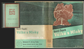 ČAPEK; KAREL: VÁLKA S MLOKY. - 1945. Obálka KAREL TEIGE.