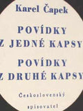 ČAPEK; KAREL: POVÍDKY Z JEDNÉ KAPSY. POVÍDKY Z DRUHÉ KAPSY. - 1956. Obálka; vazba a ilustrace ZDENĚK SEYDL.