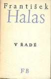 HALAS; FRANTIŠEK: V ŘADĚ. - 1948. České básně. Obálka JINDŘICH BURSÍK. /1/poezie
