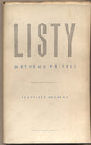 KOVÁRNA; FRANTIŠEK: LISTY MRTVÉMU PŘÍTELI. - 1946. Obálka MUZIKA. Edice Atom.