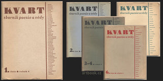 KVART Sborník poesie a vědy. Ročník 4. 1945/46. - 1945/46.  ŠTYRSKÝ; WACHSMAN; TOYEN; GROSS; LHOTÁK; ŠÍMA; OBRTEL; HONZÍK; TEIGE; BROUK  ... /60/