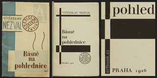 Teige & Mrkvička - NEZVAL; VÍTĚZSLAV: BÁSNĚ NA POHLEDNICE. - 1926. 1. vyd. Cover design KAREL TEIGE & OTOKAR MRKVICKA.