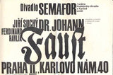 SUCHÝ; JIŘÍ: DR. JOHANN FAUST; PRAHA II.; KARLOVO NÁM. 40. - 1982. Divadlo Semafor. /divadelní programy/