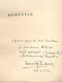 GALSWORTHY; JOHN: KOMENTÁŘ. - 1930. Podpis K. Zierise. Kruh četby.