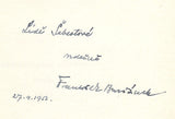 ŠRÁMEK; FRÁŇA: POSLEDNÍ BÁSNĚ. - 1953.  Obálka ZDENĚK SKLENÁŘ. Podpis Fr. Buriánek.
