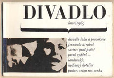 DIVADLO. Únor. 1969. (20. ročník). - 1969. Obálka LIBOR FÁRA. Foto KOUDELKA. /Landovský/Pinter/.