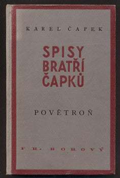 1934. Spisy bratří Čapků sv. XXXIV. /kč/