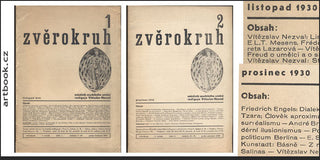 ZVĚROKRUH 1 a 2. - 1930. Two numbers (all published).. Nezval; Toyen; Štyrský; Breton; Surrealismus. /q/