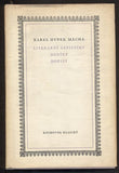 MÁCHA; KAREL HYNEK: LITERÁRNÍ ZÁPISNÍKY. DENÍKY. DOPISY. - 1972. Knihovna klasiků.
