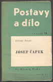 NEZVAL; VÍTĚZSLAV: JOSEF ČAPEK. - 1937. Postavy a dílo.
