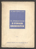 ZICH; OTAKAR: O TYPECH BÁSNICKÝCH. - 1937. 1. vyd. Ars; sbírka rozprav o umění sv. 19.