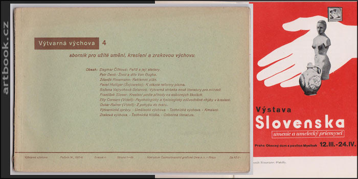 1938. Ročník IV.; sv. 4. Sborník pro užité umění; kreslení a zrakovou výchovu. Typo Zd. Rossmann.