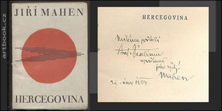 MAHEN; JIŘÍ: HERCEGOVINA. - 1924. Podpis autora. Obálka Josef Čapek.