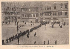 BOJ ZA VŠEOBECNÉ ROVNÉ HLASOVACÍ PRÁVO V PRAZE. - 1905. 47 fotogr. vyobrazení.