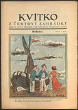 Müller - KVÍTKO Z ČERTOVY ZAHRÁDKY. - č. 28, 1931. Nedělní příloha Českého slova. Obálka KAREL MÜLLER. /kvítko/karikatury/humor/