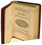 DYRYNK; KAREL: PRAVIDLA SAZBY TYPOGRAFICKÉ. - 1924. 3. vyd. Kož. vazba.