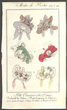 Modes de Paris, ručně kolorovaná rytina, no. 55 / 588 - 1.pol. 19. st.