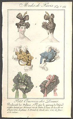 Modes de Paris, ručně kolorovaná rytina, no. 47 / 532 - 1.pol. 19. st.