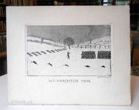 LILLY STEINER. Weihnachten 1914. Lept 140x95, sign.