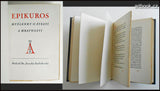 EPIKUROS: MYŠLENKY O ŠTĚSTÍ A MRAVNOSTI. - (1931). Knihovna Ekropolis.