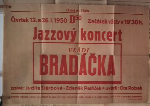 JAZZOVÝ KONCERT VLÁDI BRADÁČKA. - 1950.