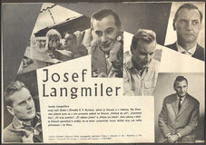 JOSEF LANGMILER -  Propagační plakát. Výtvarník: M. Hruška.  (1964)
