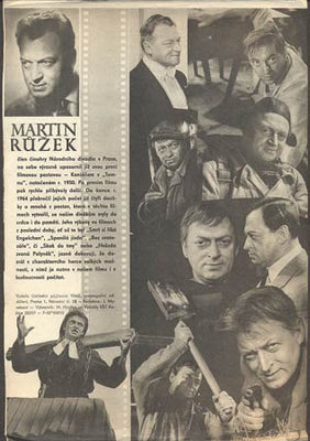 MARTIN RŮŽEK - Propagační plakát. Výtvarník: M. Hruška. (1964)