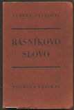 VYSKOČIL, ALBERT: BÁSNÍKOVO SLOVO. - 1933.