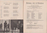 ŽENA VE STŘEDU. - Horníček, Suchý, Havel ... Divadlo ABC. 1960.