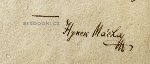 Karel Hynek Mácha. - rukopis.