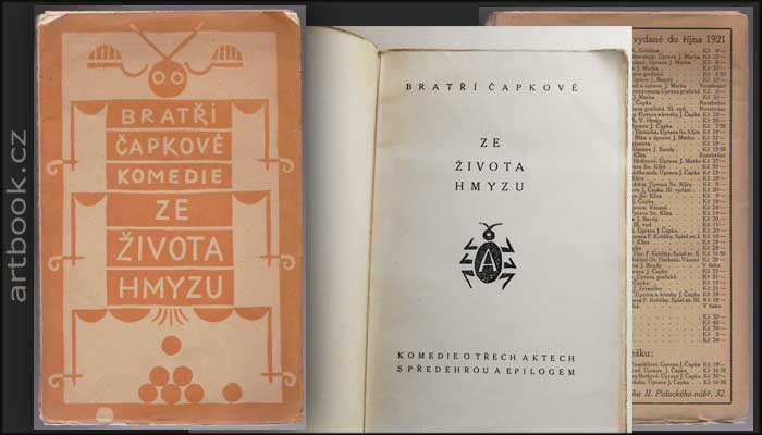 Novinový výstřižek / ČAPKOVÉ, bratři: ZE ŽIVOTA HMYZU. 1921.