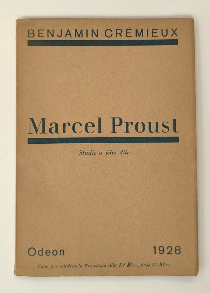 Teige - CRÉMIEUX, BENJAMIN: MARCEL PROUST. - 1928.