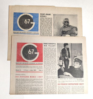 G 67 - NOVINY ZE SVĚTA HUDBY A ZVUKU. 1967, č. 1 a 2.