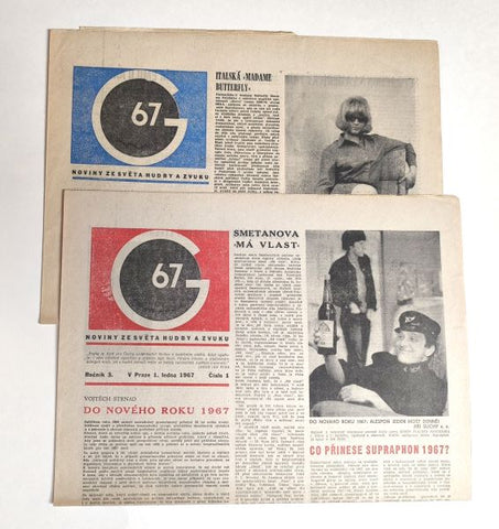 G 67 - NOVINY ZE SVĚTA HUDBY A ZVUKU. 1967, č. 1 a 2.